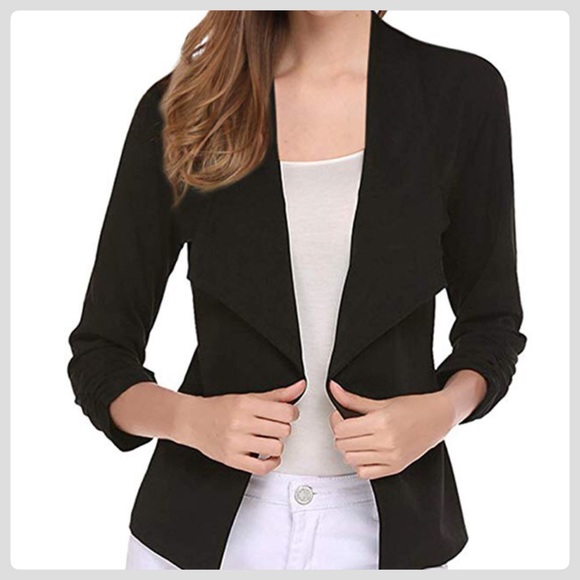 Massimo Jackets & Blazers - 50% OFF NWT Black Asymmetrical Layered Jacket